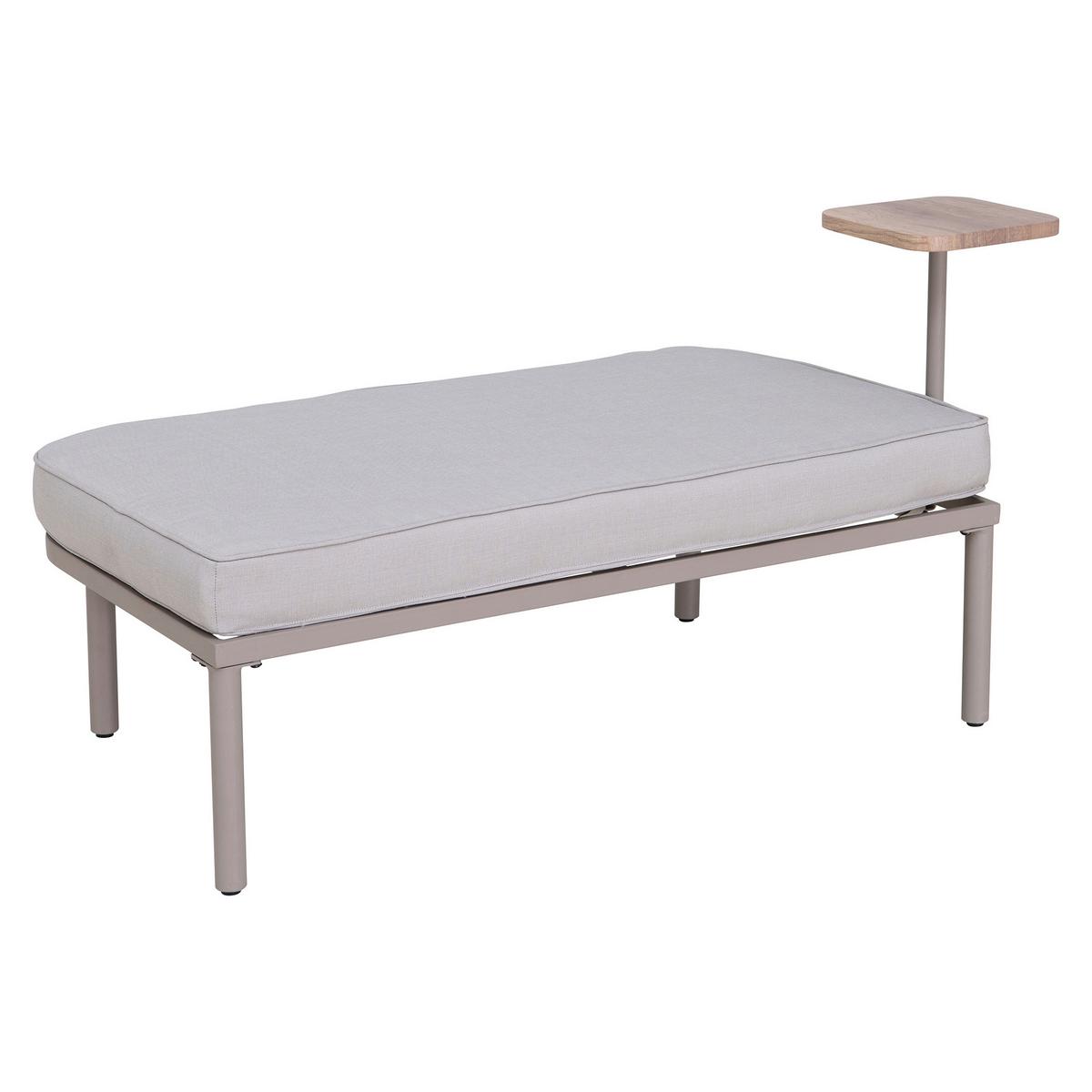 Doppelliege Tagesbett Porto Grau/Naturfarben - Naturfarben/Grau, Basics, Holz/Kunststoff (142/82/128cm) - Modante