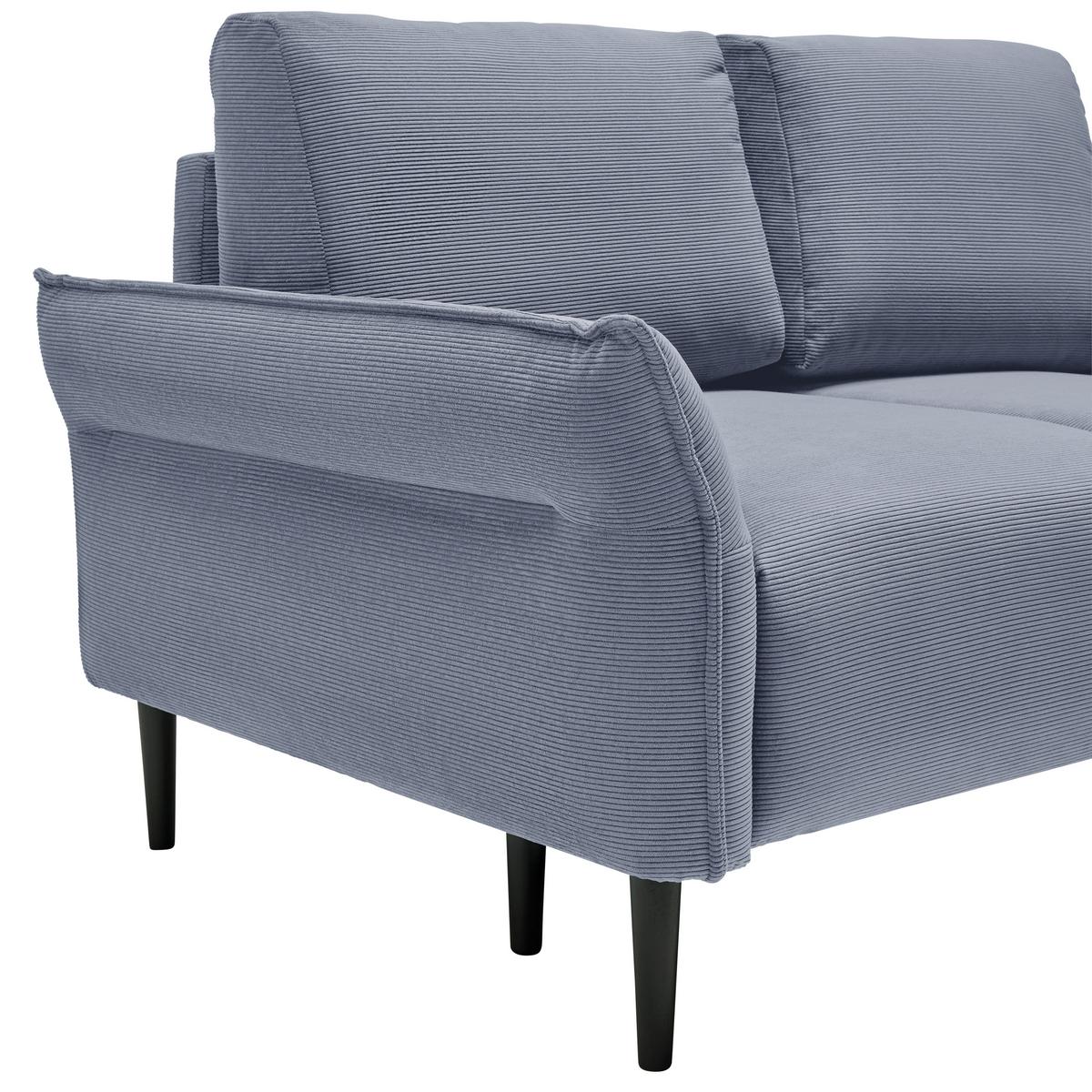 2-Sitzer-Sofa Custom Dunkelgrün - Dunkelgrün/Blaugrau, MODERN, Holz/Textil (150/85/92cm) - Mömax