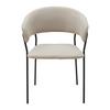 STOL MED ARMSTÖD ALICE -TOP- - beige/svart, Design, metall/trä (53/80/59cm) - Mömax