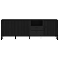 Tv-element Lusaka, Črna - črna, Trend, kovina/leseni material (200/70/40cm)