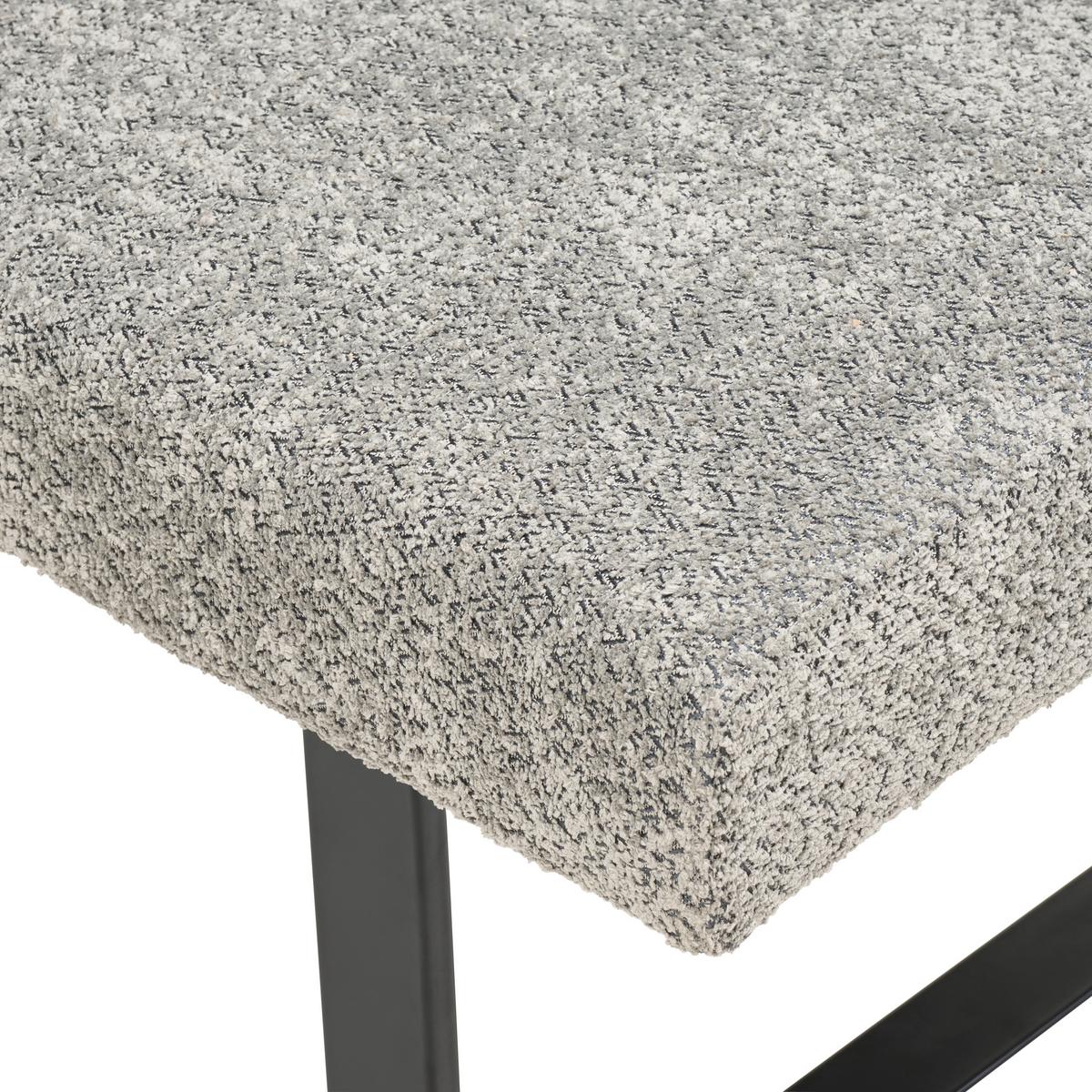 ŁAWKA NAROŻNA TERRI - czarny/szary, Konventionell, metal/tkanina (160/130cm) - MID.YOU