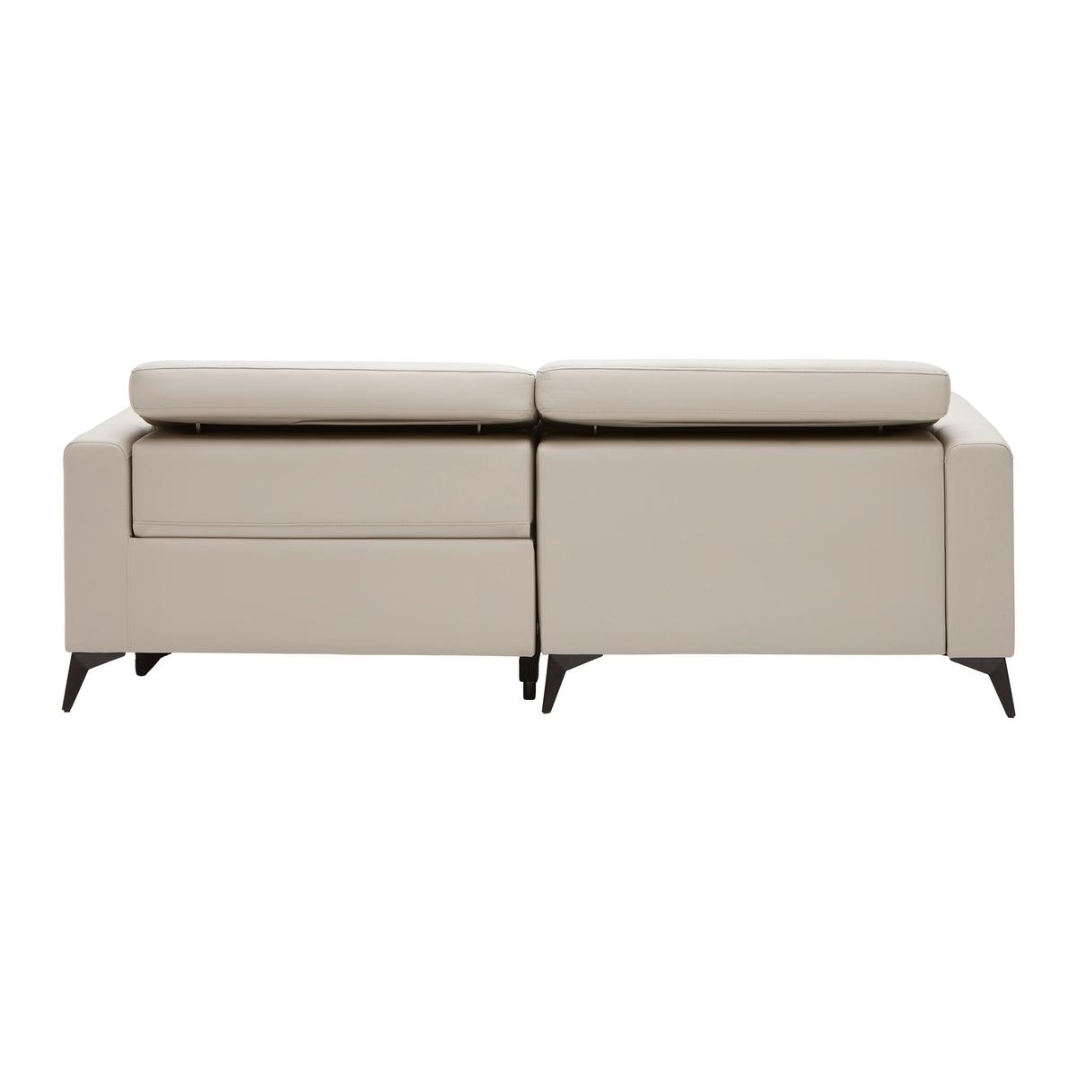 Sarokkanapé Bari - bézs, Konventionell, bőr/textil (102-163/75-95/214cm) - Mömax