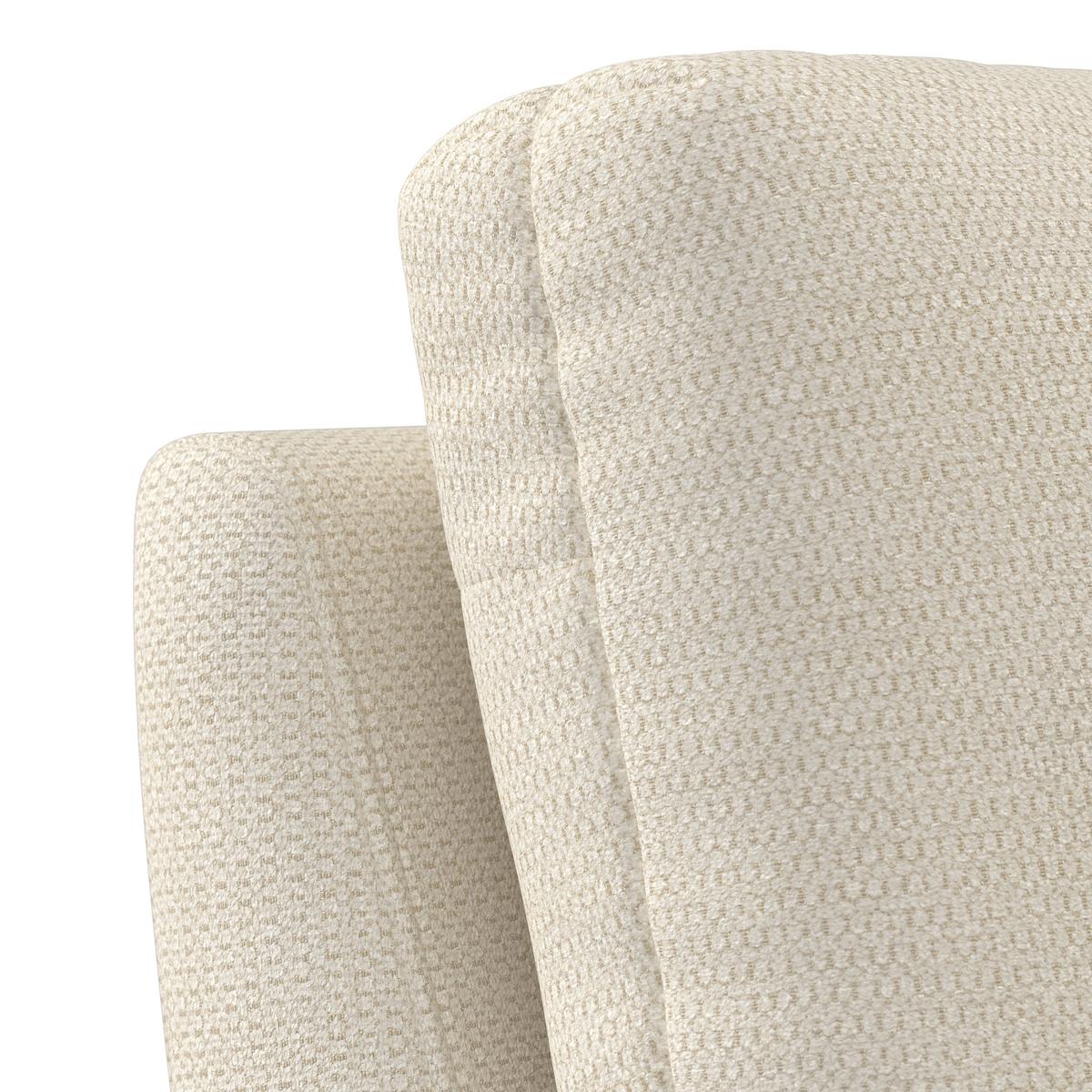 Schlafsofa Cora Webstoff Creme - Creme/Naturfarben, MODERN, Holz/Textil (214/92/81cm) - Bessagi Home