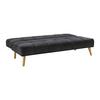 BÄDDSOFFA ALVA - svart/naturfärgad, Modern, trä/textil (185/80/88cm) - Bessagi Home