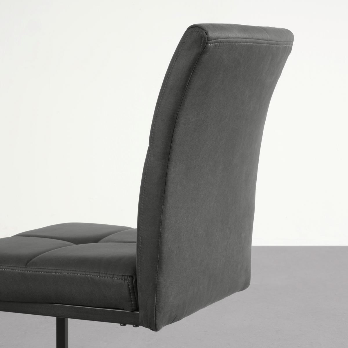 Scaun cantilever COOPER - negru/gri, Modern, metal/textil (45/93/60cm) - Mömax