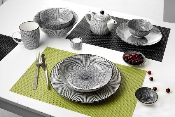 TALERZ DO ZUPY 49350 - czarny/biały, Basics, ceramika (20,5cm) - Ritzenhoff Breker