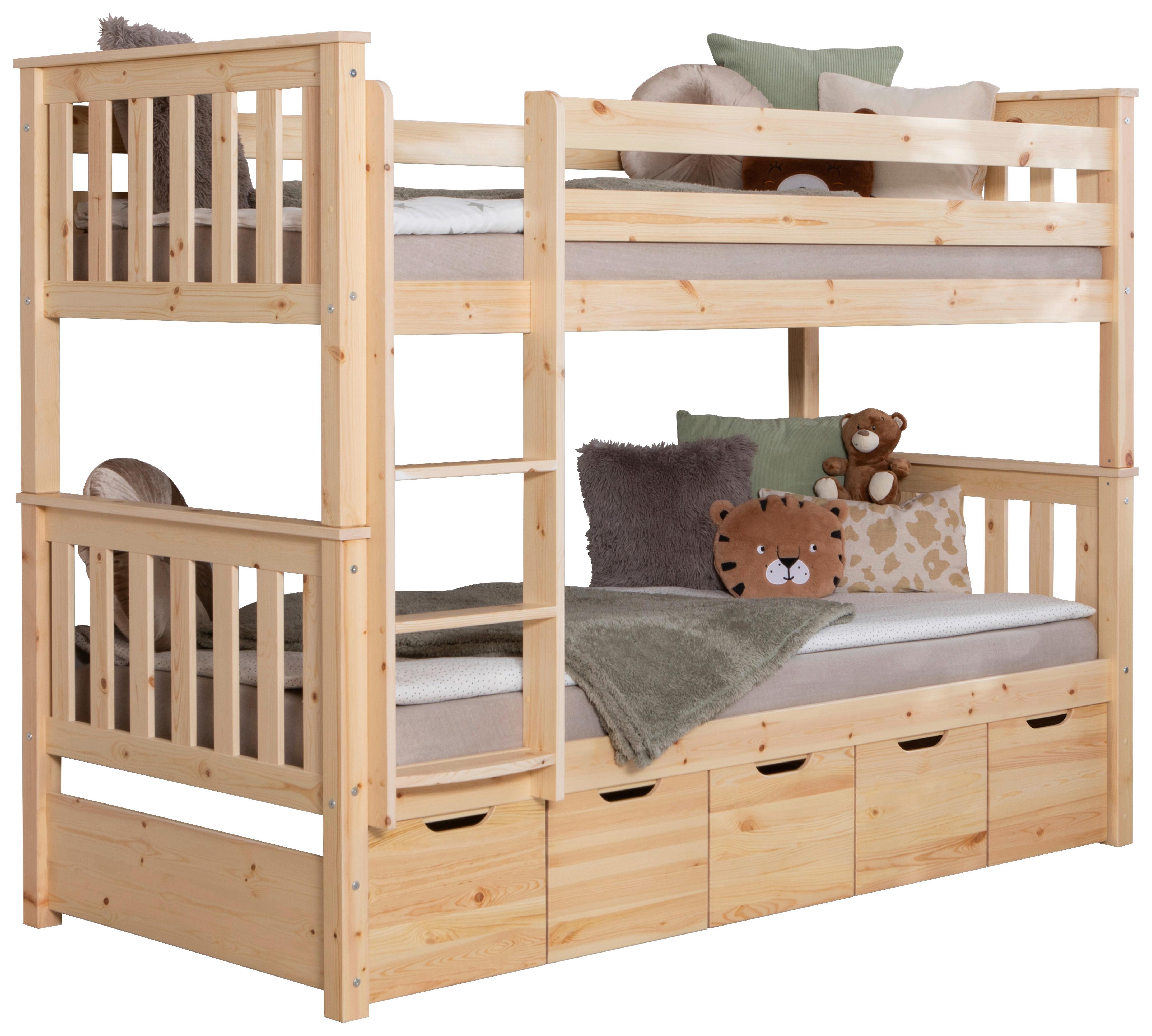Etagenbett Sammy Naturfarben ca. 90x200cm - Naturfarben, MODERN, Holz (90/200cm) - MID.YOU