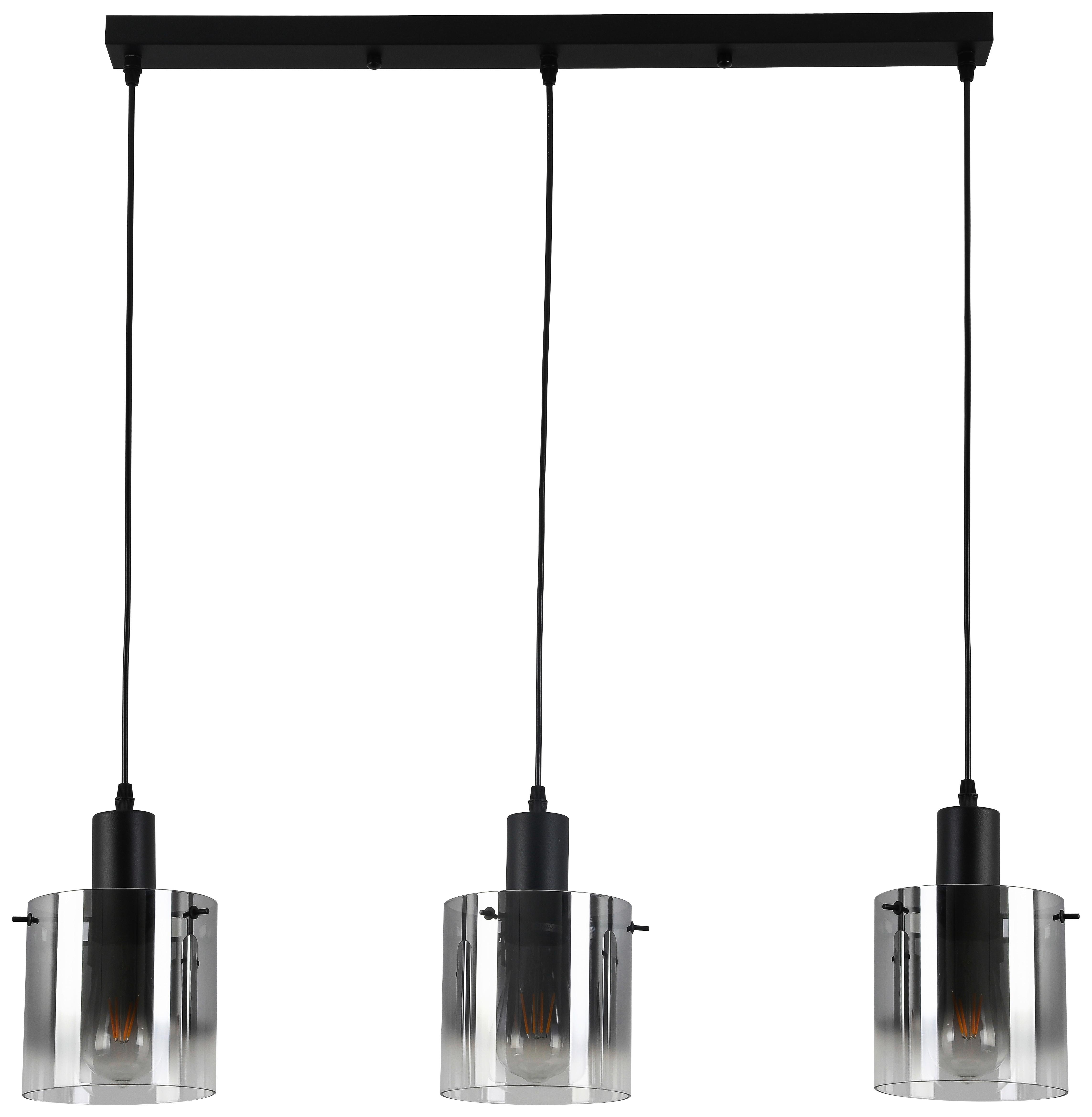 HÄNGLAMPA CHRISTIANO - svart, Modern, metall/glas (80/15/120cm) - Premium Living