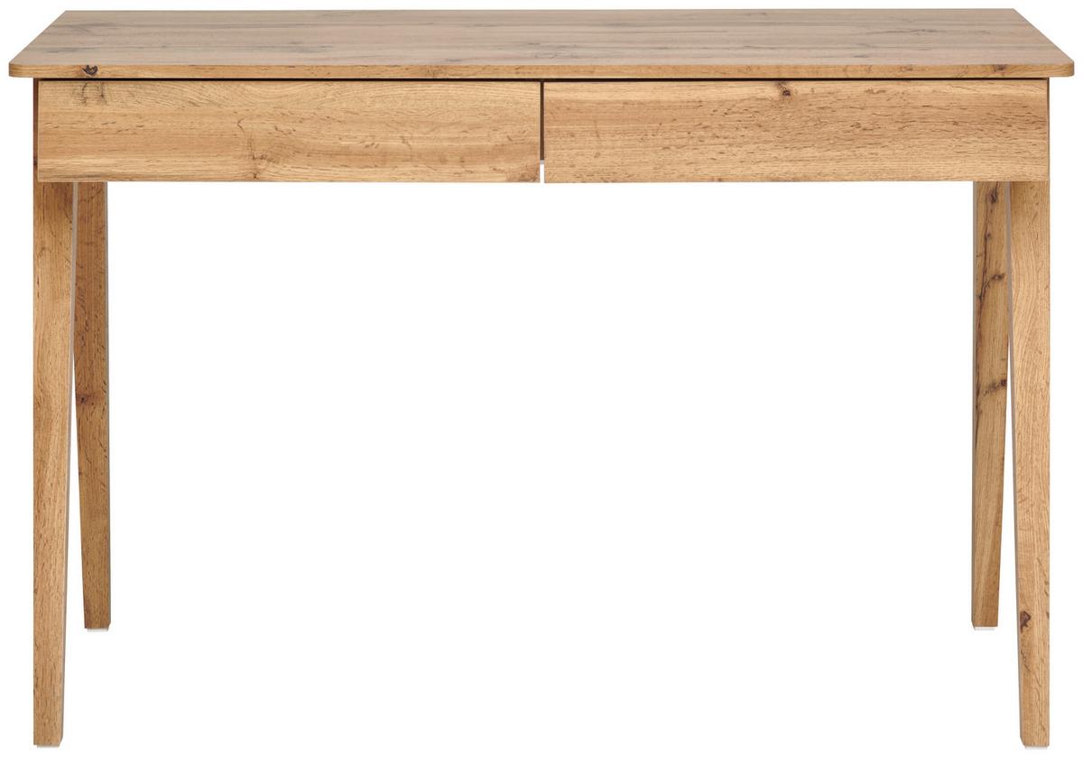 BIURKO 2DRAWER - dąb wotan, Modern, materiał drewnopochodny (120/60/76cm) - MID.YOU