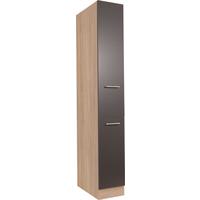Apothekerschrank MERLE Grau/Eichefarben - Eichefarben/Silberfarben, Basics, Holzwerkstoff/Metall (30/200/60cm) - Respekta