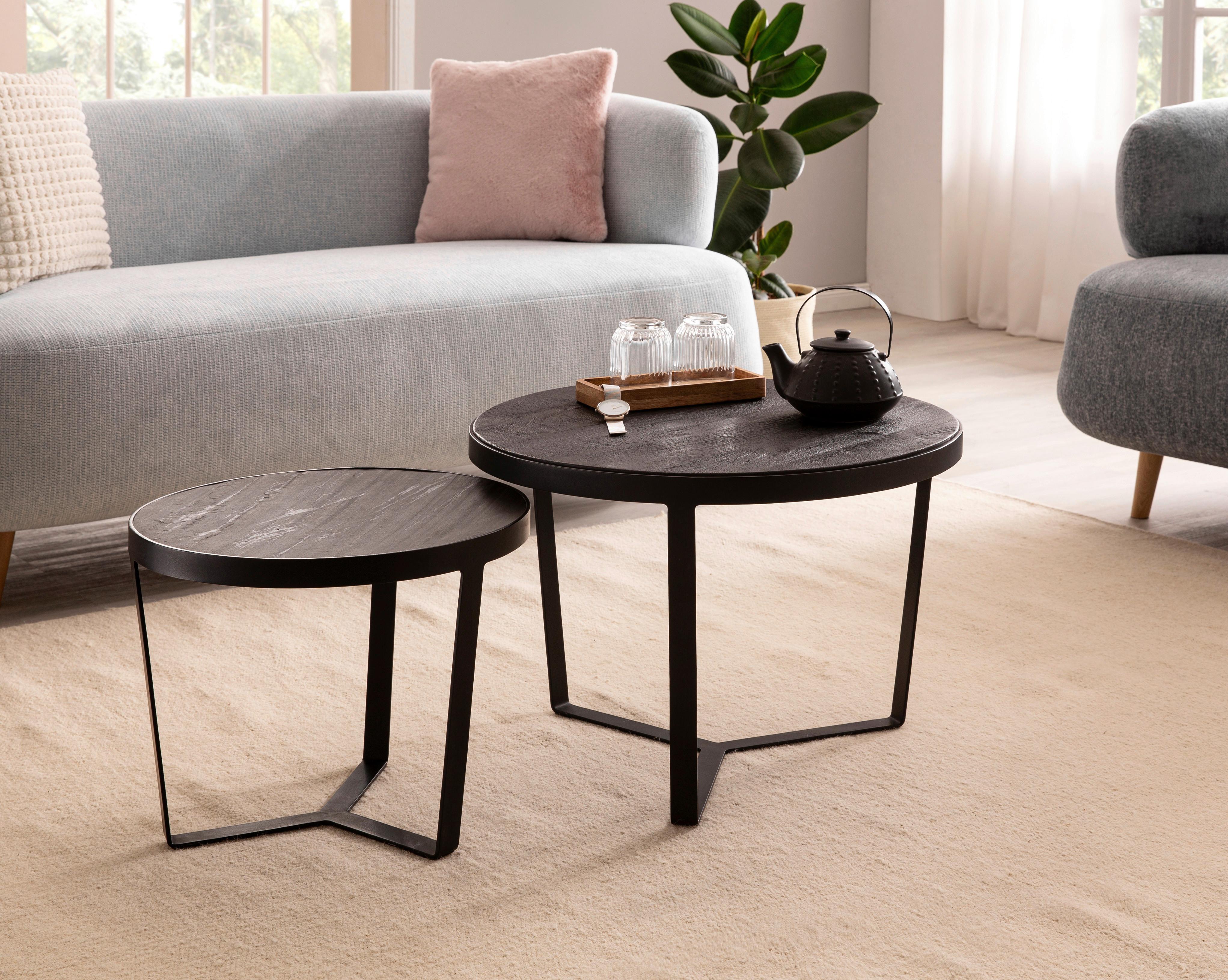 COUCHTISCHSET WL6.766 - Schwarz, Lifestyle, Holz/Holzwerkstoff (60/60/40cm) - MID.YOU