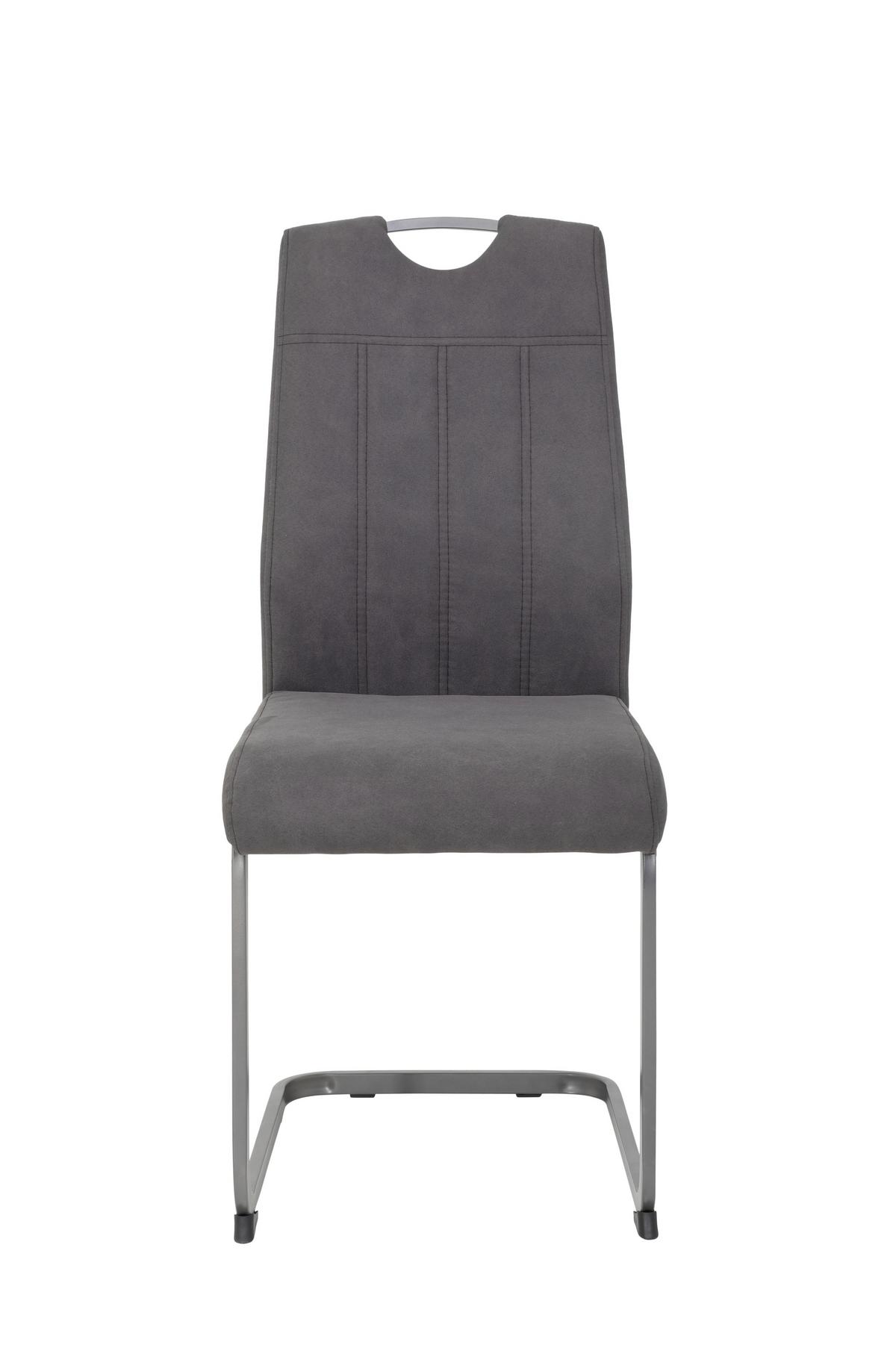 TISCHGRUPPE AGNES I G - Anthrazit/Eiche Artisan, MODERN, Holzwerkstoff/Textil (140 - 220/76/90cm) - MID.YOU