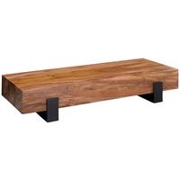 Klubska Miza Nishan, Pravi Les - črna/barve indijskega rožnega lesa, Design, kovina/les (115/44/22cm) - MID.YOU