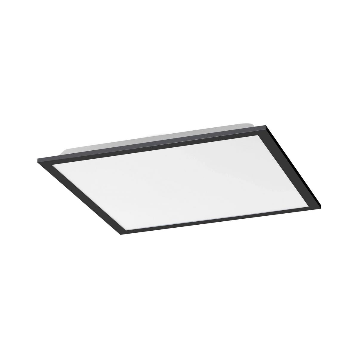 LED-Deckenleuchte Flat max. 23,5 Watt - Schwarz, Basics, Kunststoff/Metall (44,5/44,5/7cm)