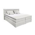 Boxspringbett in Silber ca. 180x200 cm inkl. Topper - Chromfarben/Silberfarben, Design, Kunststoff/Textil (180/200cm) - Livetastic Boxspringbett in Silber ca. 180x200 cm inkl. Topper - Chromfarben/Silberfarben, Design, Kunststoff/Textil (180/200cm) - Livetastic