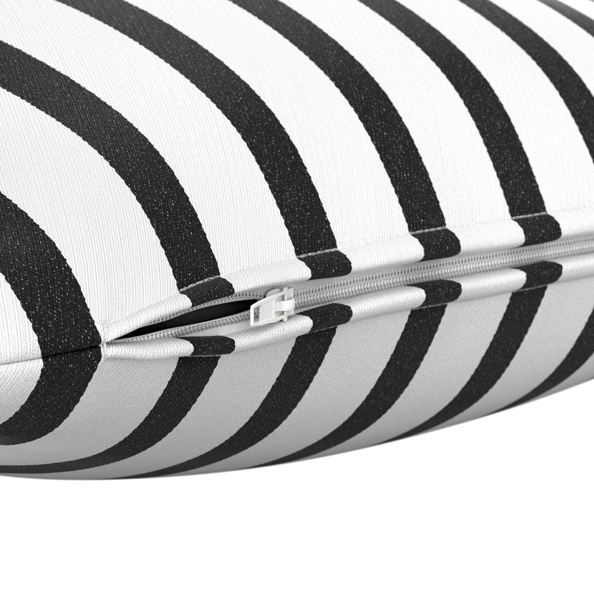 Outdoorkissen Giada Schwarz/Weiß ca. 45x45 cm - Schwarz/Weiß, MODERN, Textil (45cm) - Bessagi Garden