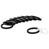 Set inele perdea cu clips RINGESET RILLCUBE - negru, metal (16cm) - Modern Living
