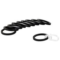 Set inele perdea cu clips RINGESET RILLCUBE - negru, metal (16cm) - Modern Living