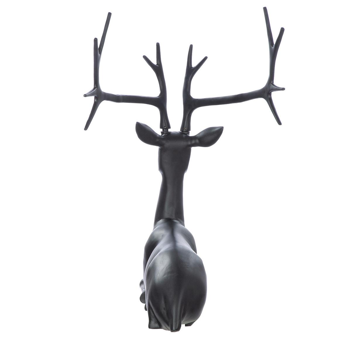 Dekohirsch Ciervo Schwarz - Schwarz, Basics, Metall (64/83/41cm)
