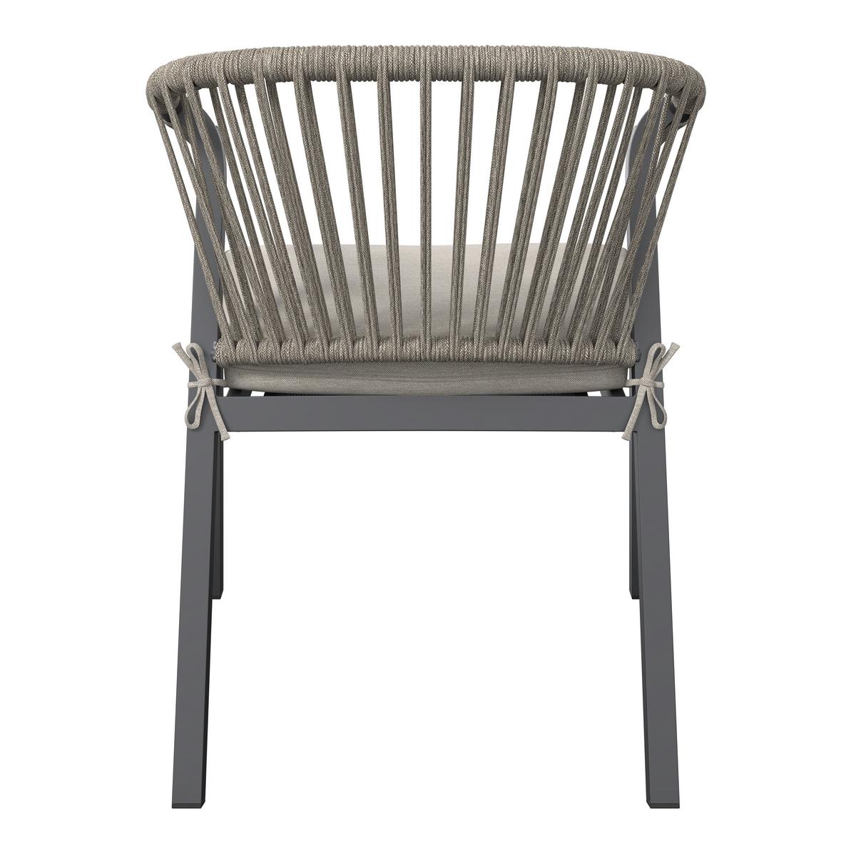 Balkonszett Bardolino - világosszürke/akáciaszínű, Modern, textil/fa - Mömax