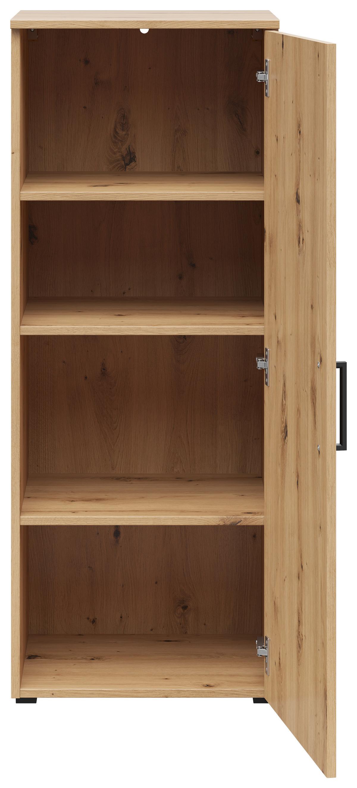 Komoda Multi - hrast Artisan/crna, Moderno, drvni materijal/plastika (45/115/40cm) - Modern Living