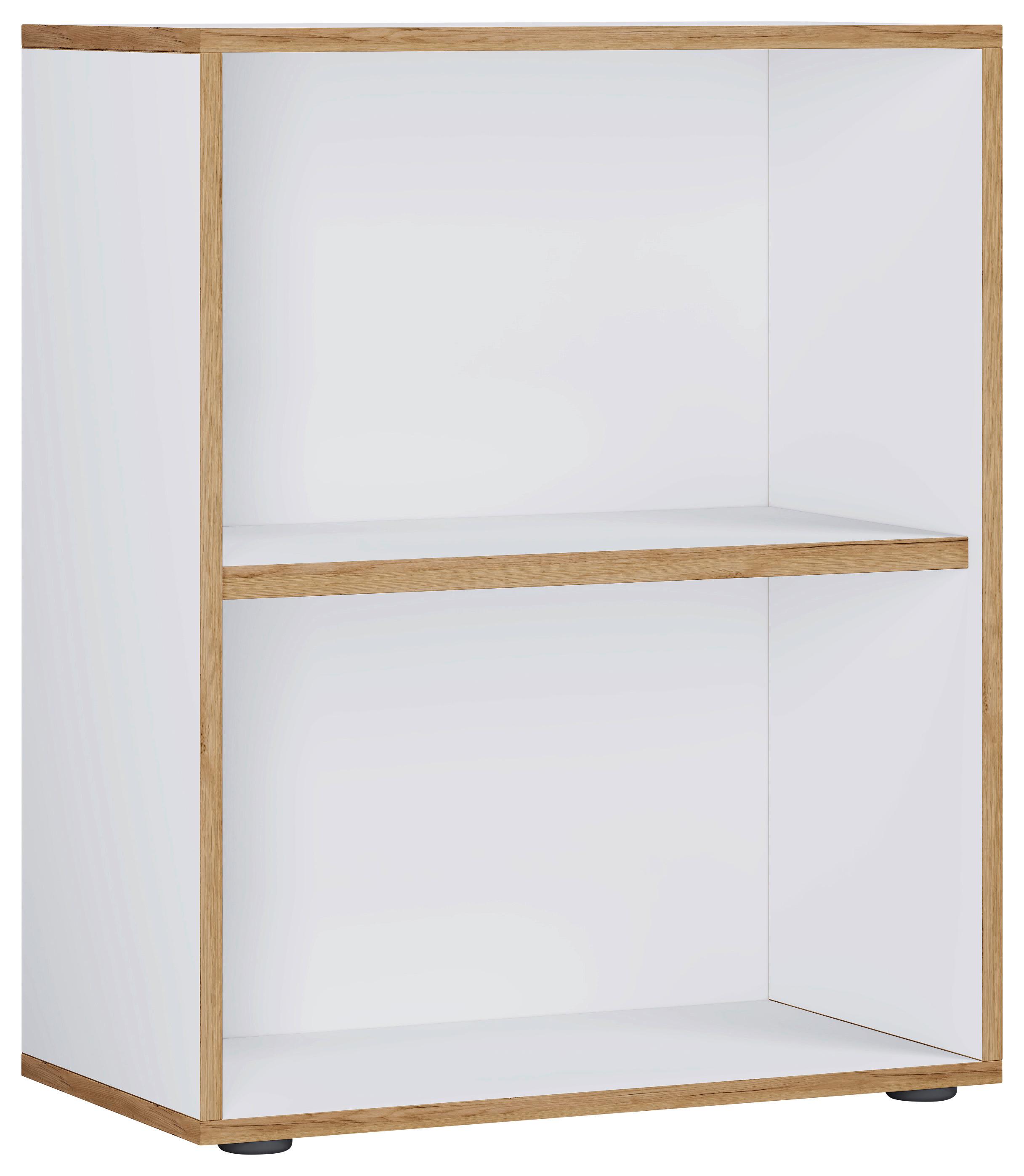 Aktenregal Salia B60 Honigeiche/Weiß ca. 60x74x33cm - Honigeiche/Schwarz, Design, Holzwerkstoff/Kunststoff (60/74/33cm) - P & B