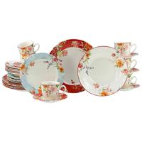 Kombinirani Servis Crimson Bunt, 30-Delni - večbarvno, Basics, keramika - Creatable