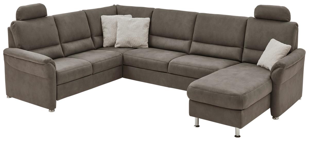 Wohnlandschaft Multi-U in Anthrazit - Chromfarben/Anthrazit, Modern, Holz/Holzwerkstoff (318/94/228cm) - Mömax