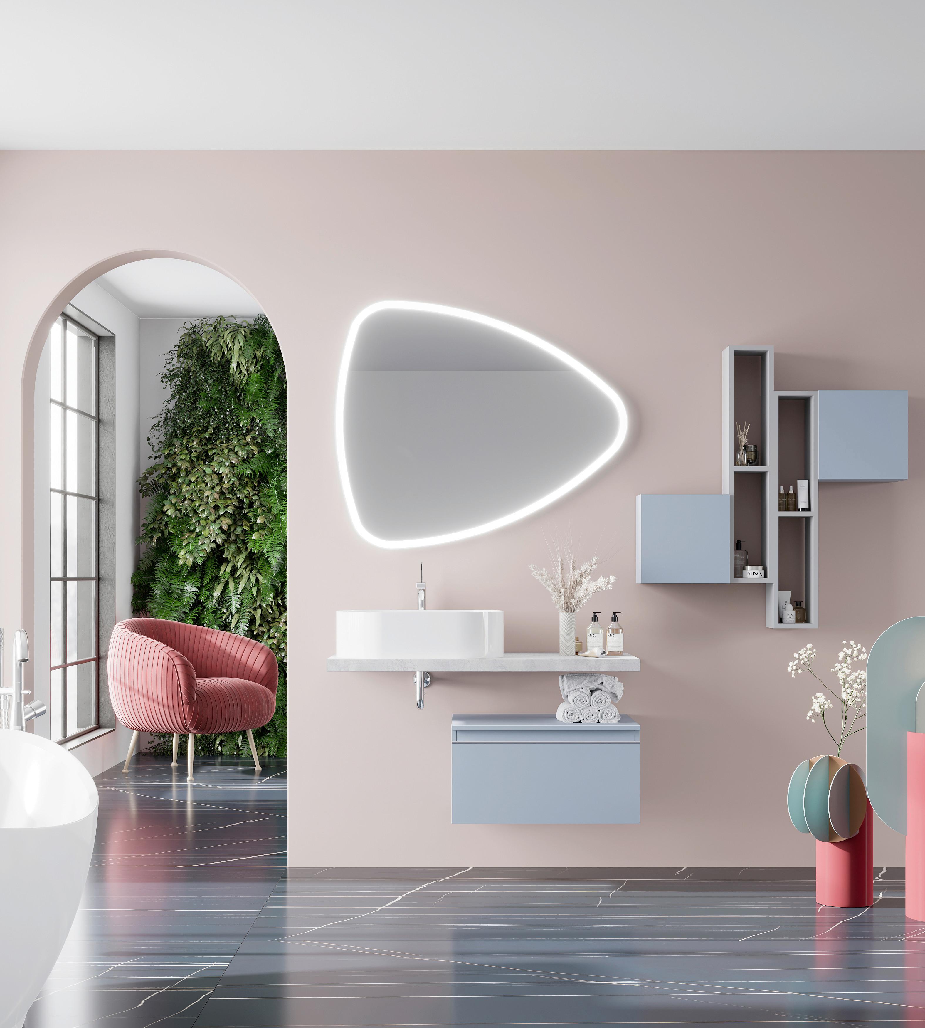 Lavoar Michelangelo - alb, Modern, ceramică (55/14/37cm)