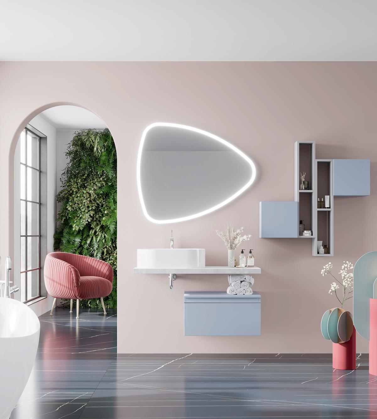 Lavoar Michelangelo - alb, Modern, ceramică (55/14/37cm)