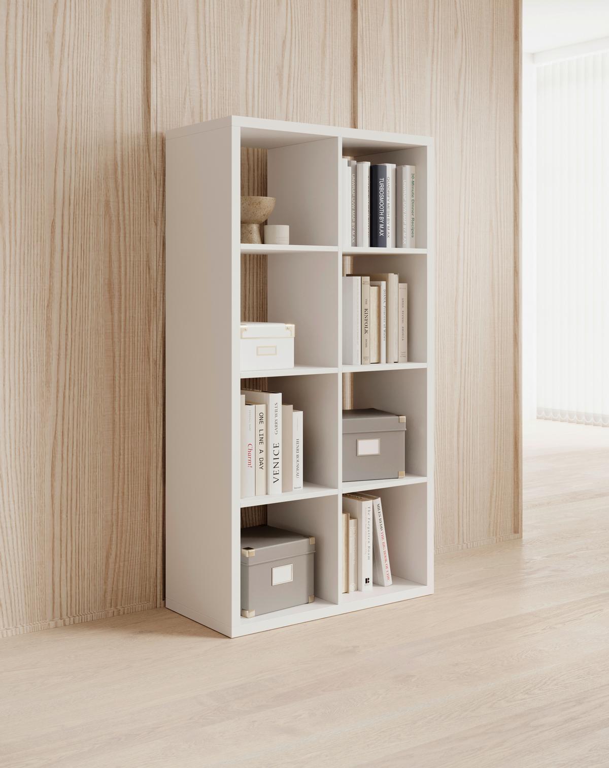 REGAŁ DZIAŁOWY STYLE - biały, Design, materiał drewnopochodny (77/147/38cm) - Carryhome