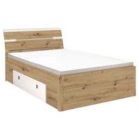 Postelja Mars, S Predali, 140x200 - črna/bela, Konvencionalno, umetna masa/leseni material (140/200cm) - MID.YOU