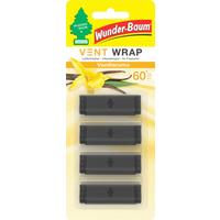 Autóillatosító 4db-os Wunderbaum Vent Wrap Vanilla - fekete, műanyag (7.6/1.1/19cm)