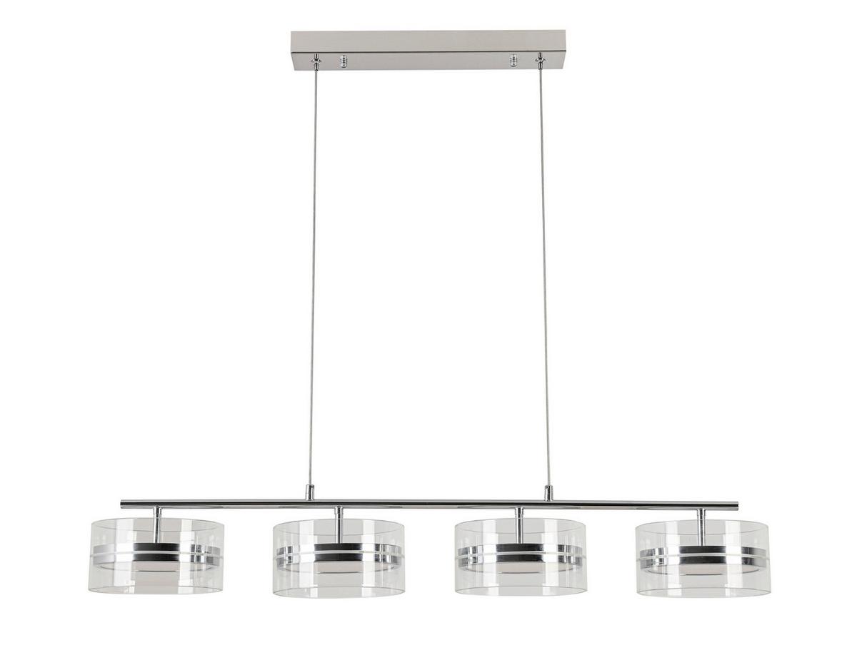 LAMPA WISZĄCA LED LUCA *SBN*SH* - kolor chromowy, Design, tworzywo sztuczne/metal (93/18/120cm) - Novel