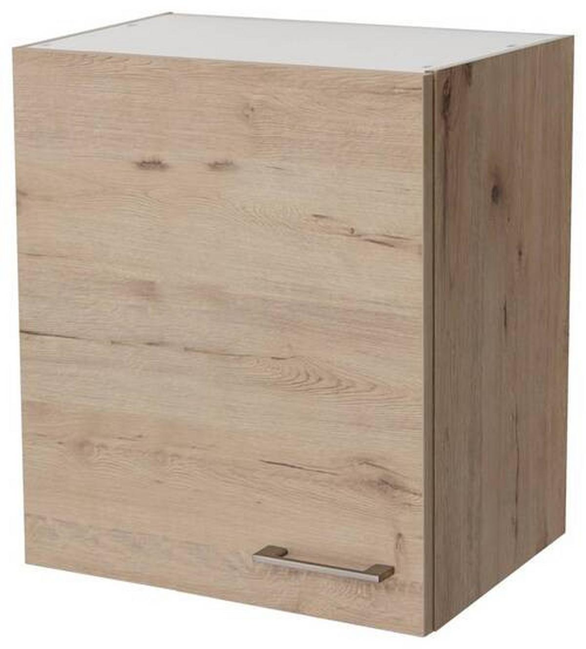 Kuhinjska Viseča Omarica Riva, Barva Hrasta - barve nerjavečega jekla/hrast san remo, Moderno, kovina/leseni material (50/54,8/32cm) - FlexWell