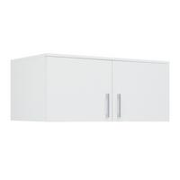 Aufsatzschrank Lasse Weiß - Weiß/Grau, KONVENTIONELL, Holz/Kunststoff (90/40/55cm) - Mömax