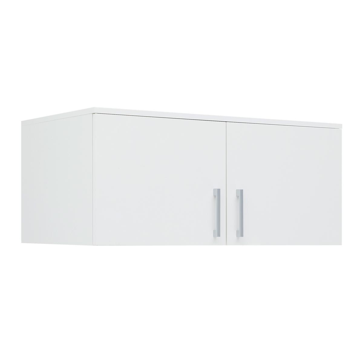 Aufsatzschrank Lasse Weiß - Weiß/Grau, KONVENTIONELL, Holz/Kunststoff (90/40/55cm) - Mömax