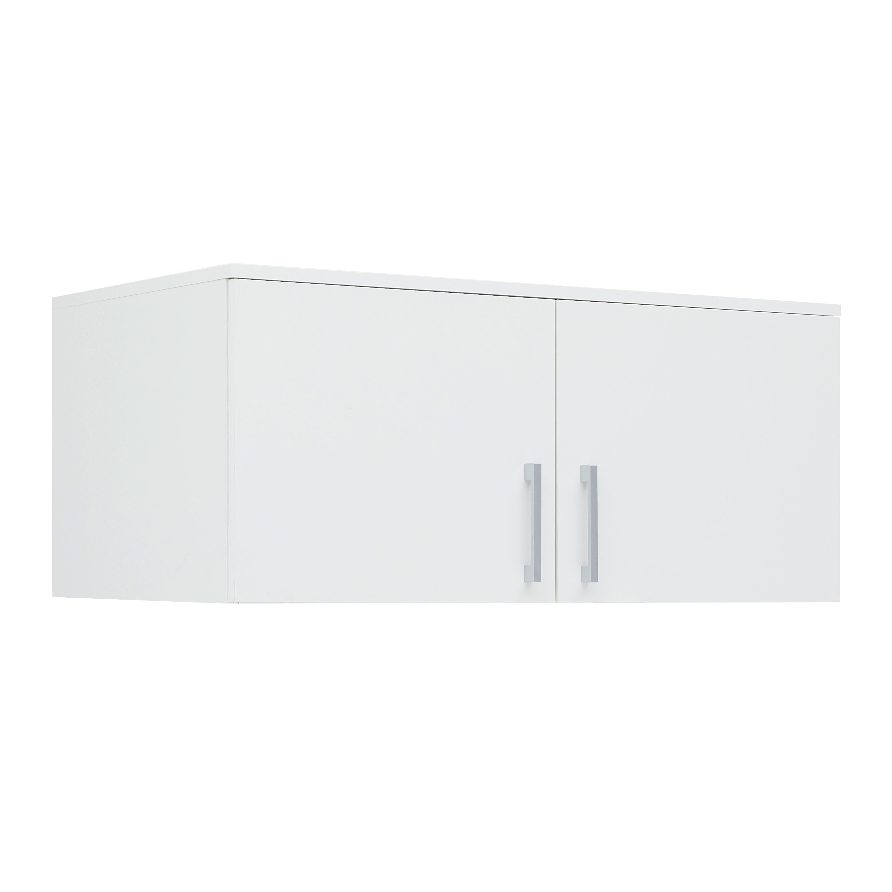 ÖVERSKÅP LASSE 2T UP -EXKLUSIV- - vit/grå, Klassisk, trämaterial/plast (90/40/55cm) - Mömax
