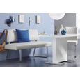 Sitzbank in Hellgrau - Chromfarben/Hellgrau, Design, Textil/Metall (161/90/62cm) - Modern Living Sitzbank in Hellgrau - Chromfarben/Hellgrau, Design, Textil/Metall (161/90/62cm) - Modern Living