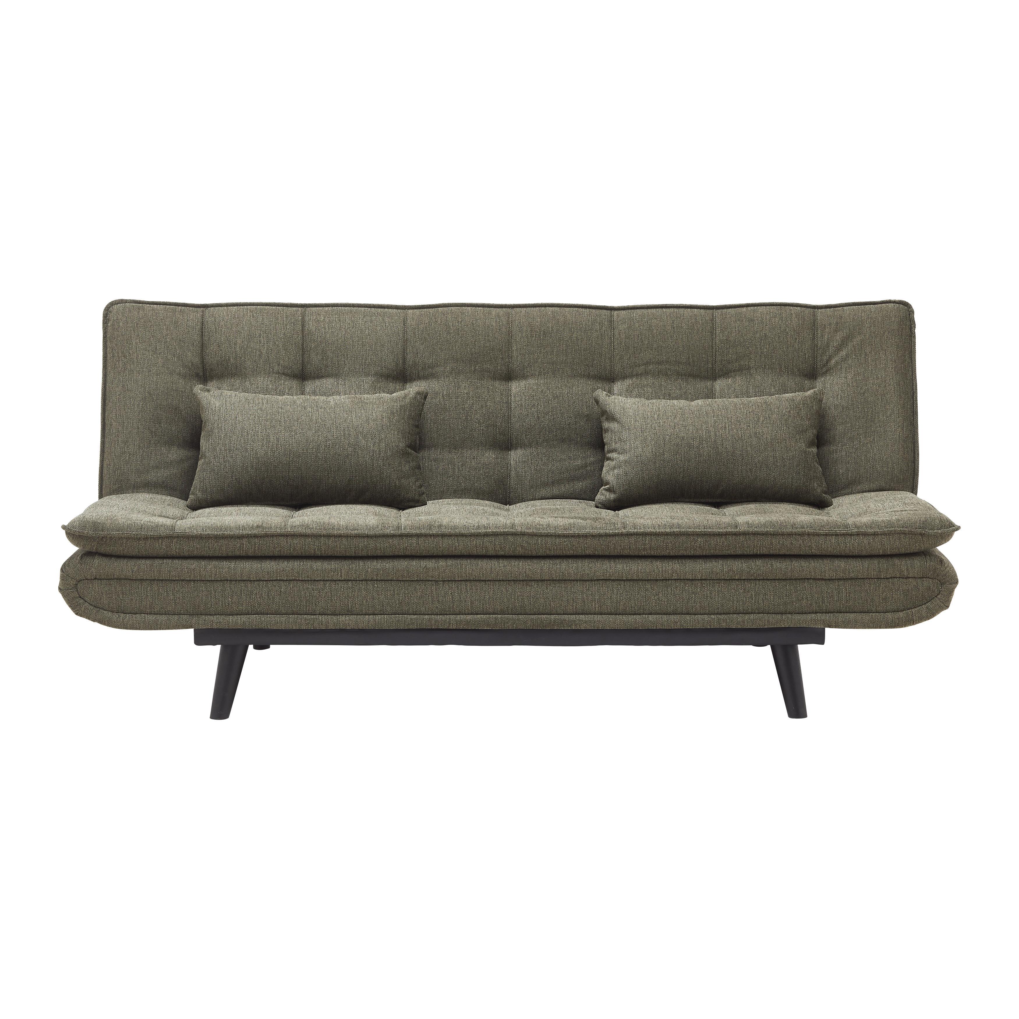 BÄDDSOFFA SUN -BASED- - grön/svart, Modern, trä/textil (190/83/93cm) - Based