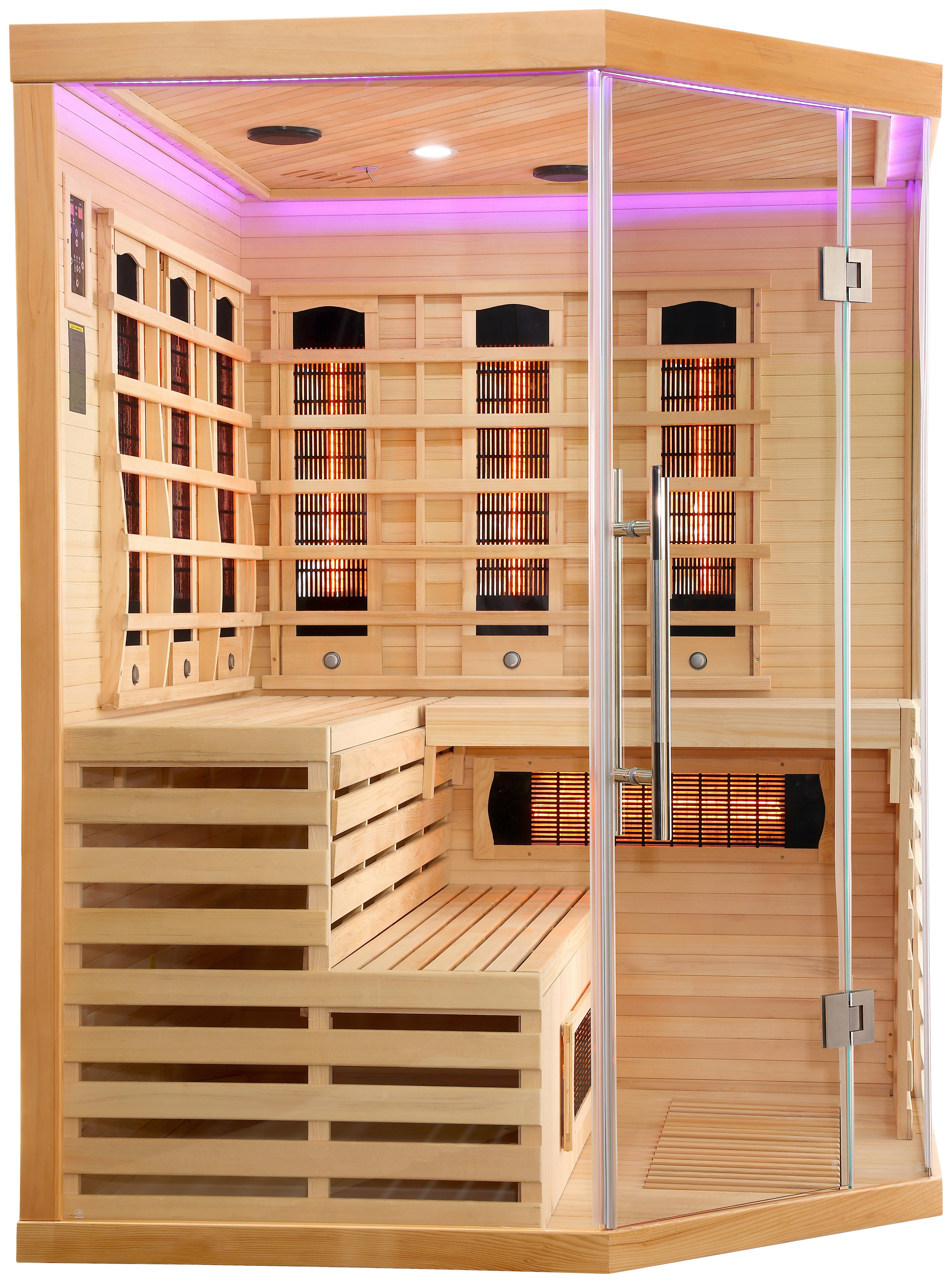Infrarotkabine Deluxe in Braun ca. 150x200x150cm - Braun, MODERN, Holz (150/200/150cm) - Sanotechnik