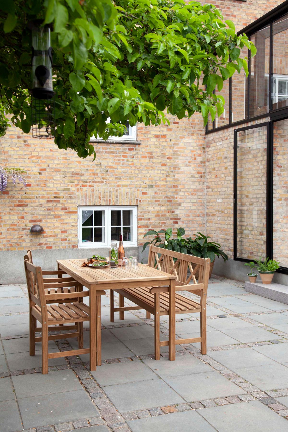 Gartensessel Rosenborg Teak - Teakfarben, Natur, Holz (59/89/59cm) - Gardenson