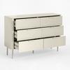 SIDEBOARD BRENDA - cachemire, MODERN, matériau en bois/métal (120/85/40cm) - Bessagi Home