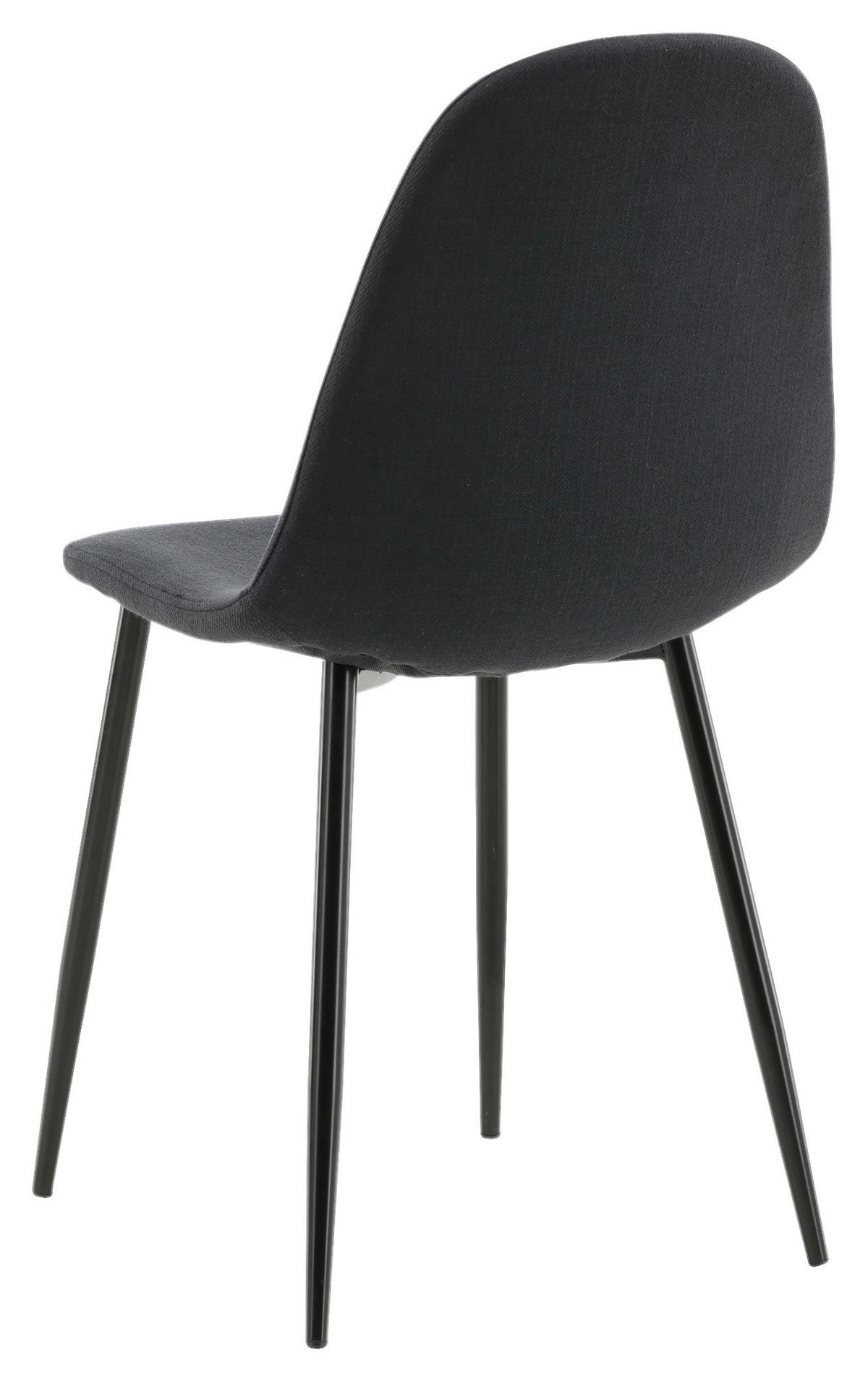 STUHL-SET POLAR - Schwarz, Design, Textil/Metall (44/87/53cm) - Livetastic