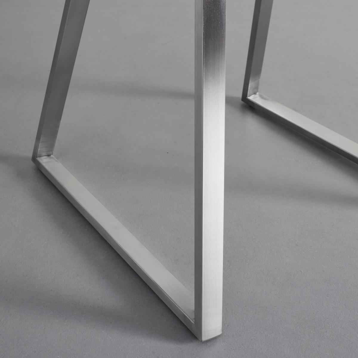 KRZESŁO EMILIO - kolor stalowy/żółty, Modern, metal/drewno (46/85/55cm) - Bessagi Home