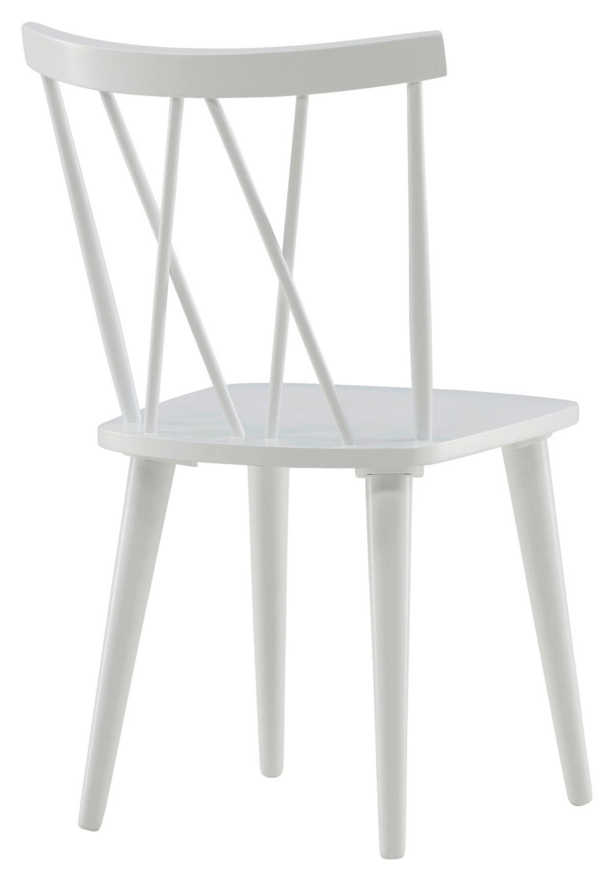 STUHL-SET MARIETTE - Weiß, Design, Holz (53.5/86/50cm) - Livetastic