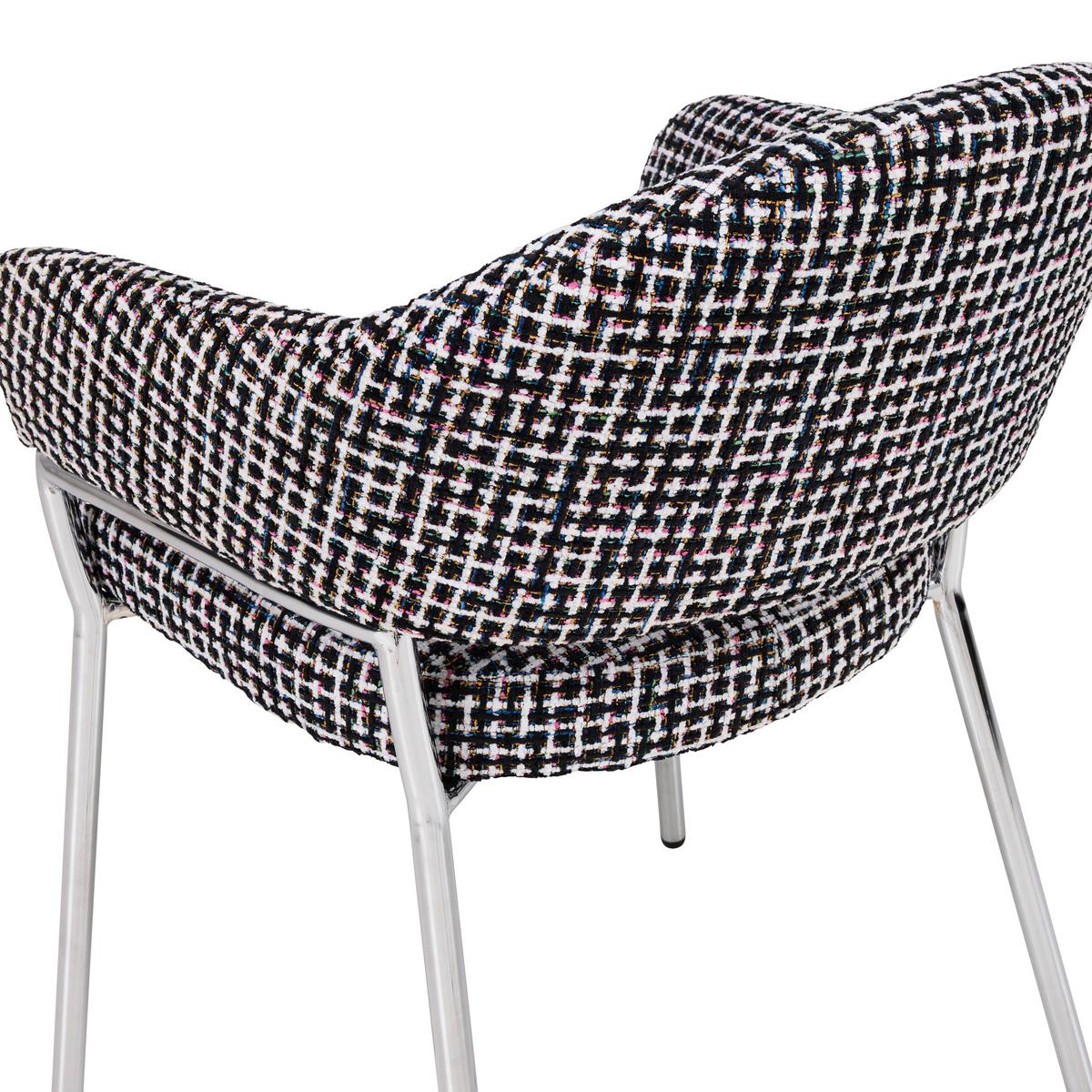 Sessel Coco -Trend- - Chromfarben/Multicolor, Modern, Textil/Metall (60/60/60cm) - Premium Living