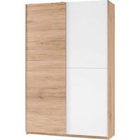 SZAFKA UNIWERSALNA HEIMO - kolor dębowy/biały, Basics, materiał drewnopochodny/tworzywo sztuczne (125/196/38cm) - Carryhome