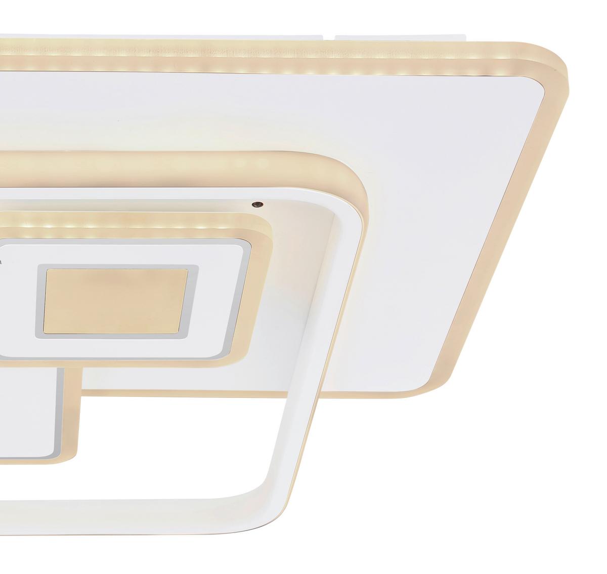LED-DECKENLEUCHTE 48441-50SH RODERICK - Weiss/Opal, Konventionell, Kunststoff/Metall (50,3/50,3/6cm) - Globo