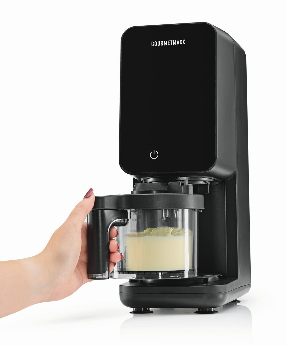 Eismaschine Gourmetmaxx Schwarz ca. 0,43 l - Schwarz, MODERN, Kunststoff/Metall (26/40,5/18,8cm) - GOURMETMAXX